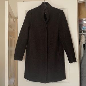 Old navy black boucle long coat Size Small